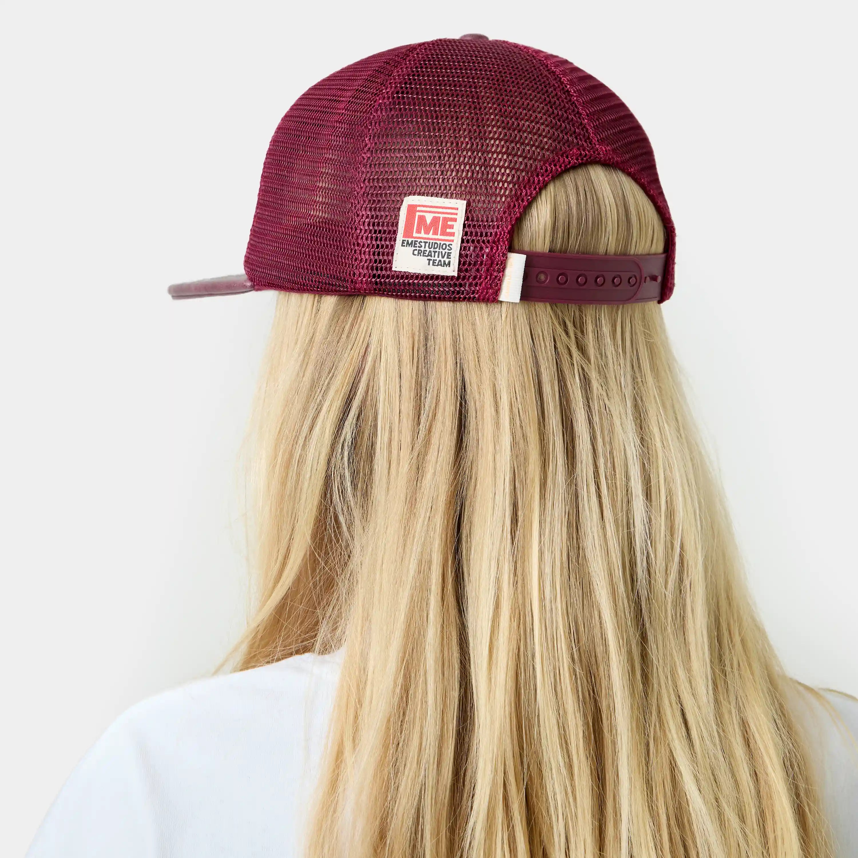 Hide Burgundy Cap Headwear Eme Studios