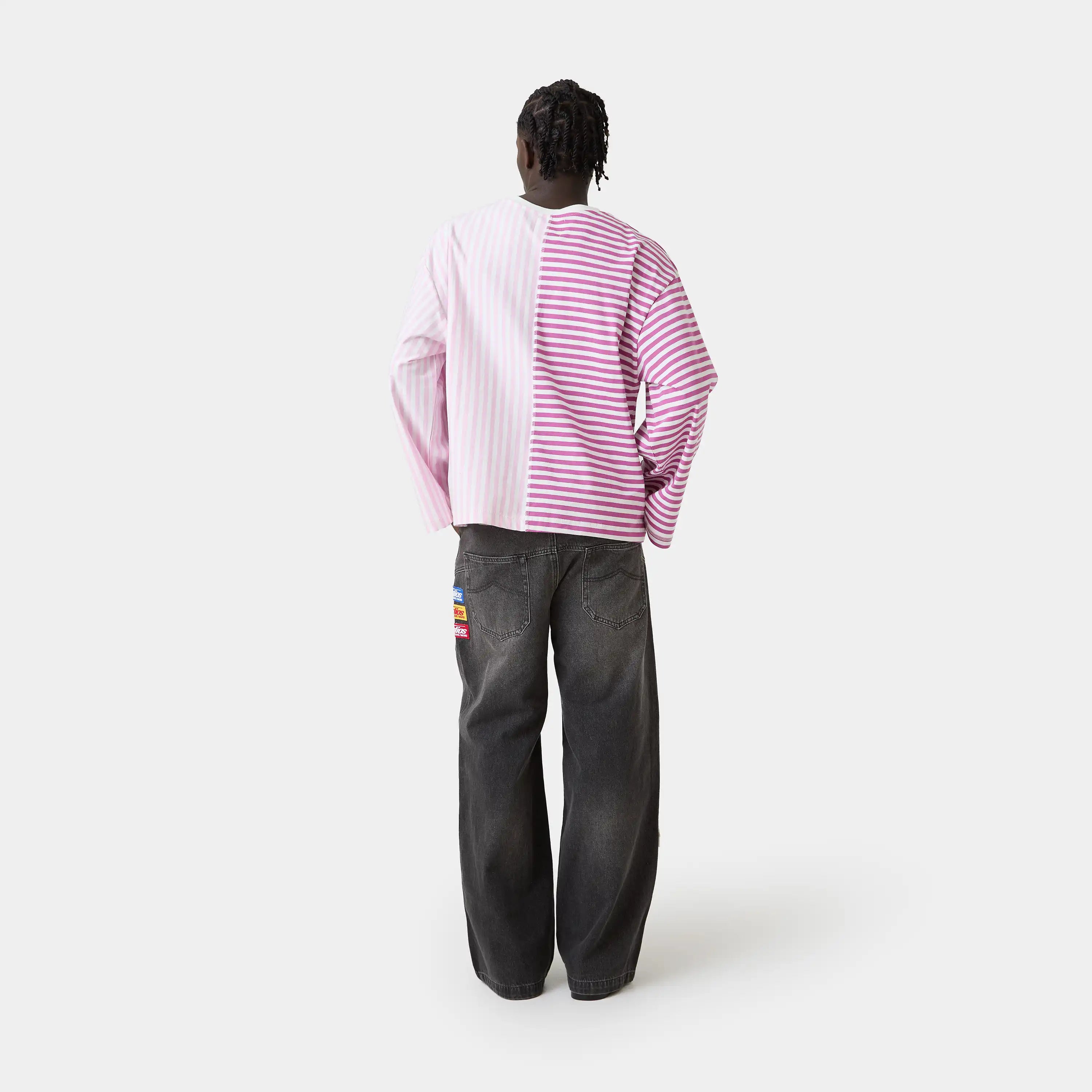 Roguish Fucsia Striped Long Sleeve T-shirts eme