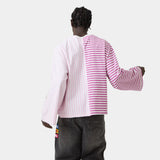 Roguish Fucsia Striped Long Sleeve T-shirts eme
