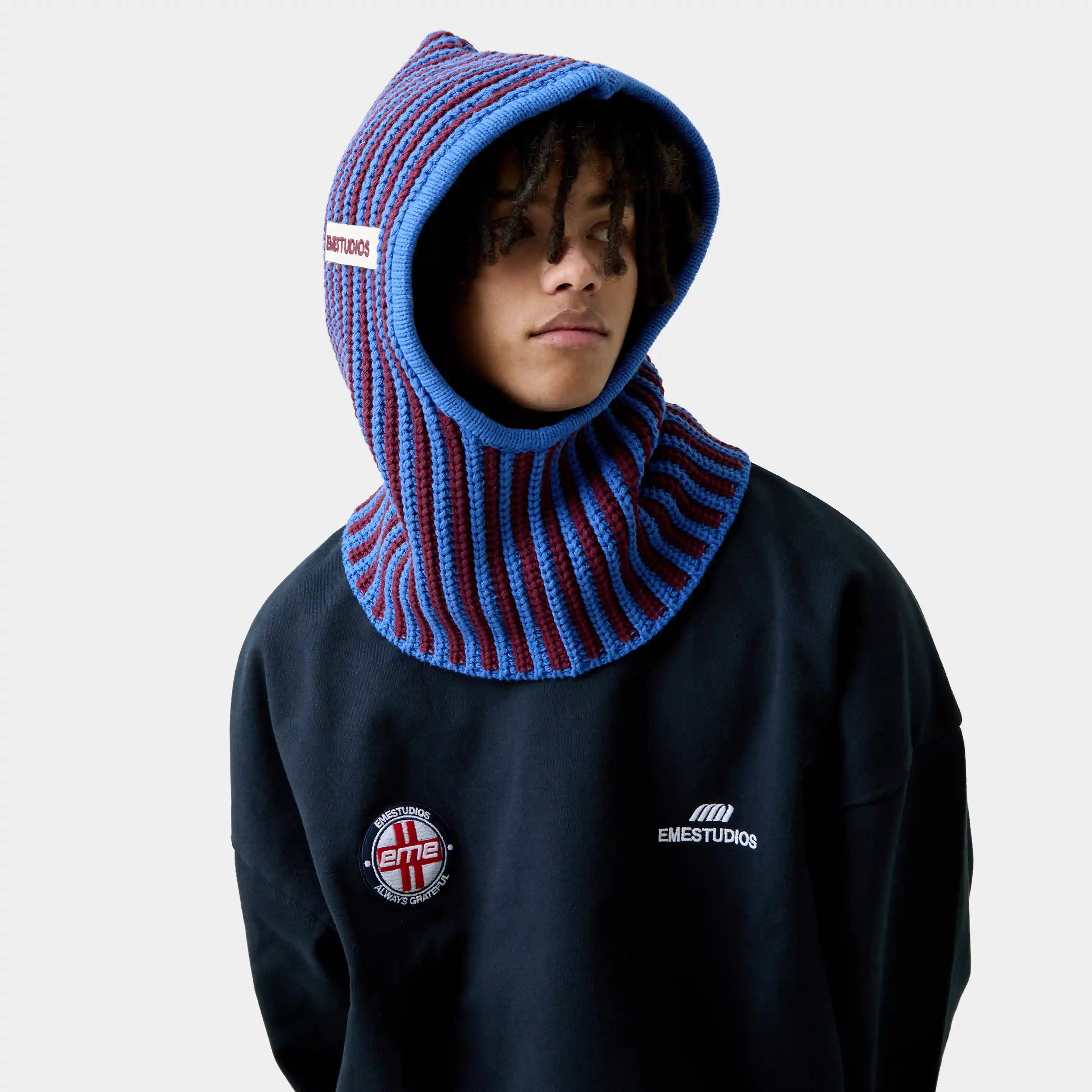 Striped Knit Balaclava Accesories Eme Studios