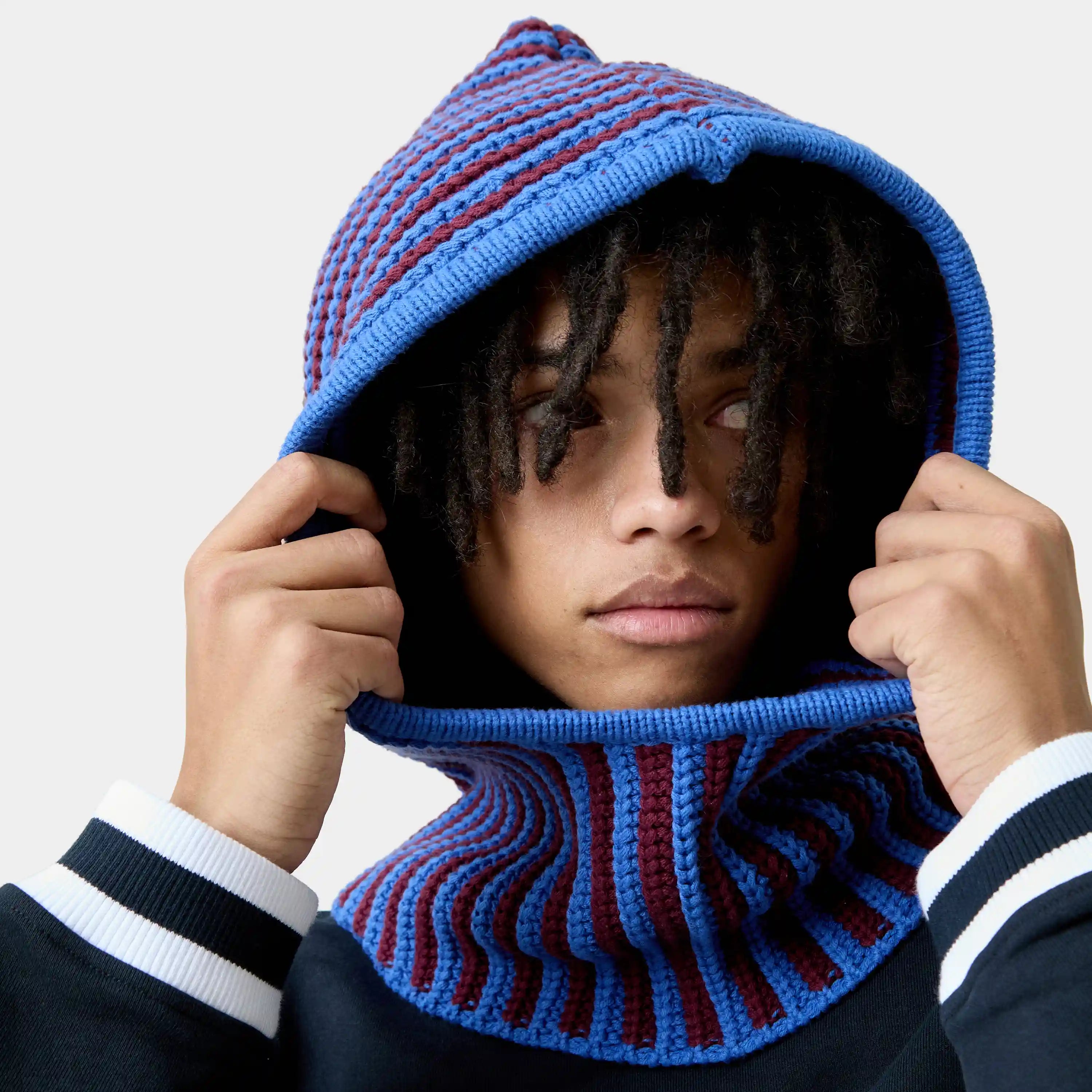 Striped Knit Balaclava Accesories Eme Studios