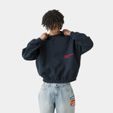 Roots Navy Oversized Crewneck Sweatshirts Eme Studios