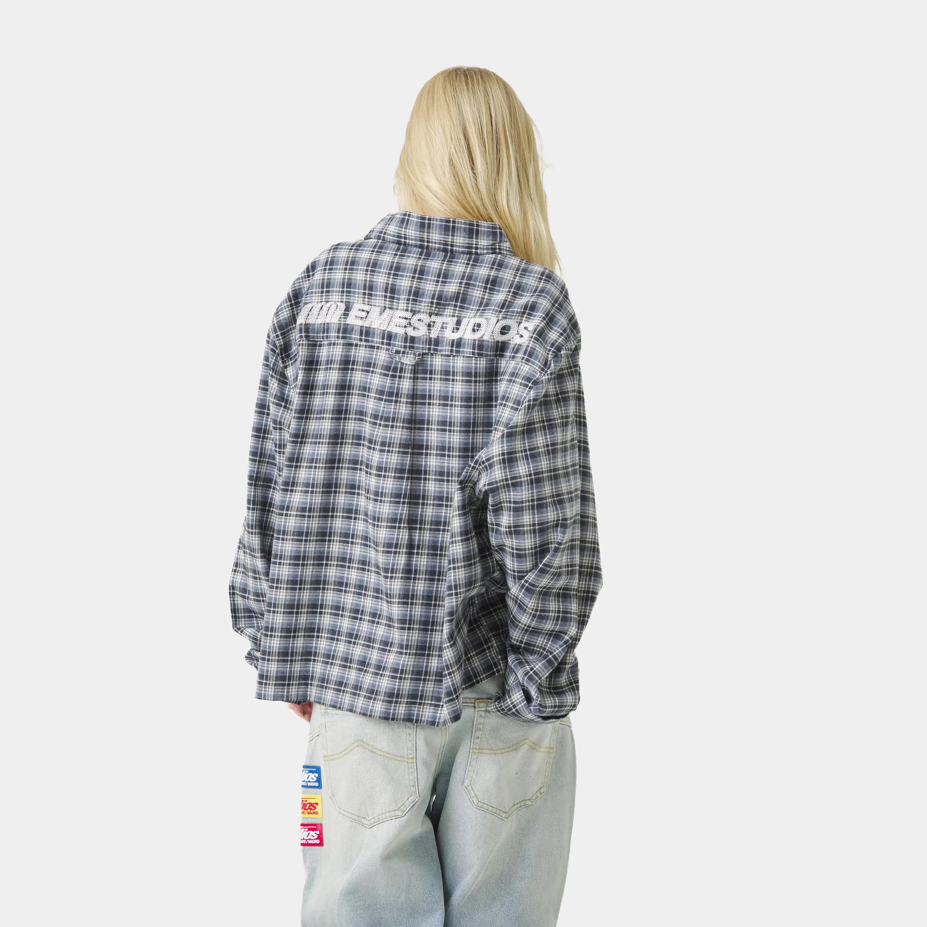 Ivy Navy Boxy Shirt Shirts Eme Studios