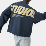 Thrill Navy Long Sleeve T-shirts eme