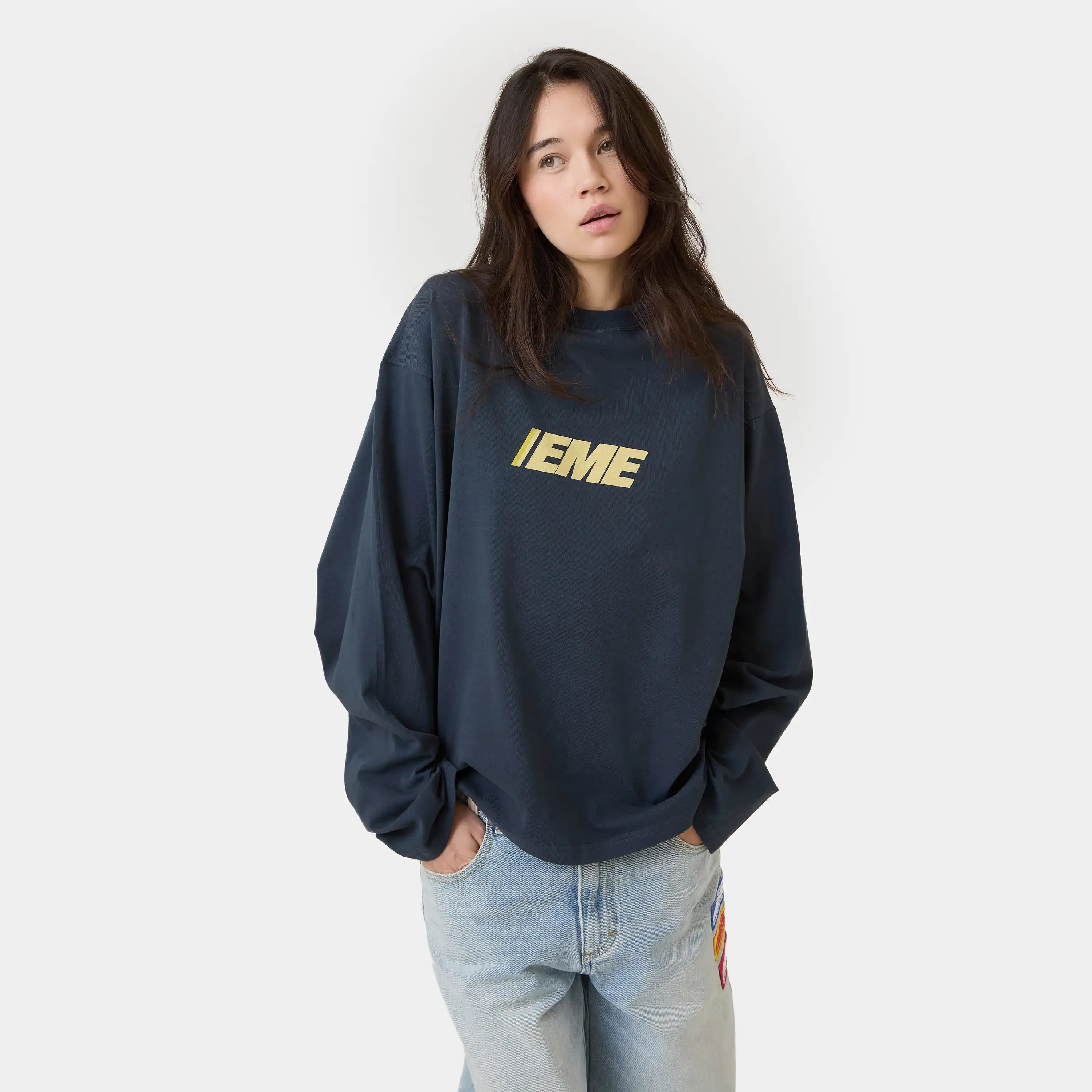 Thrill Navy Long Sleeve T-shirts eme