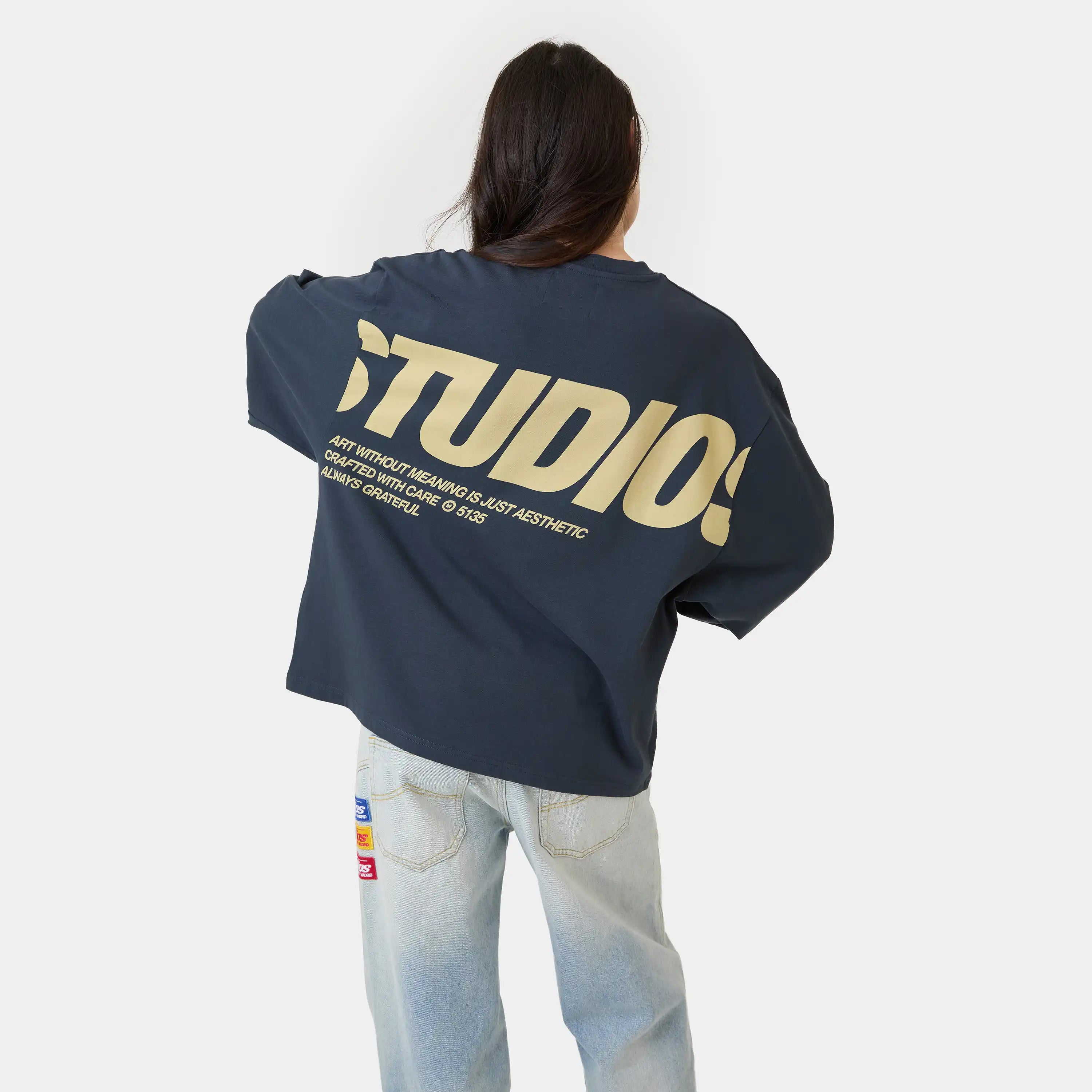 Thrill Navy Long Sleeve T-shirts eme