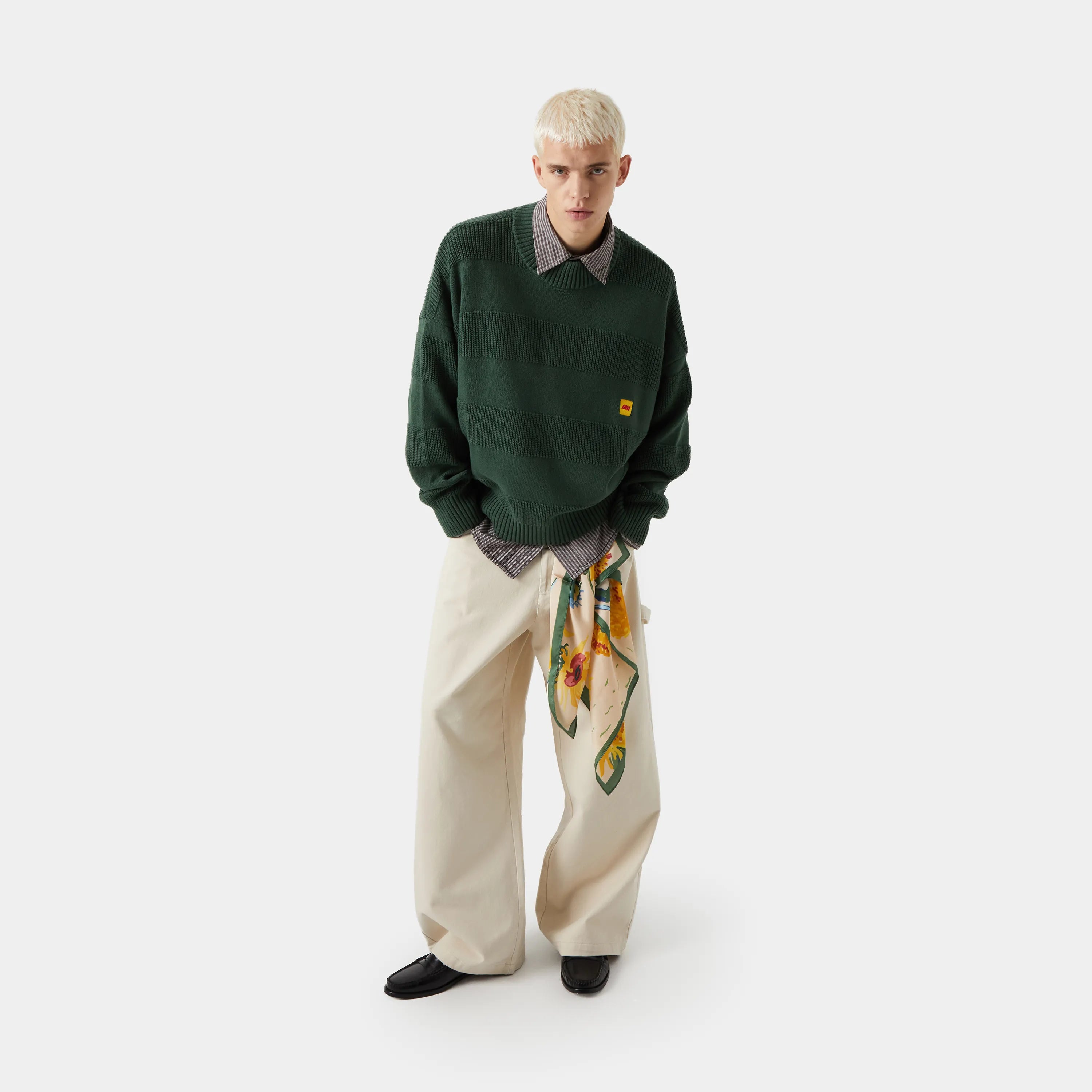 Horizontal Striped Knit Sweater - Eme Studios Horizontal Striped Knit Sweater - Eme Studios