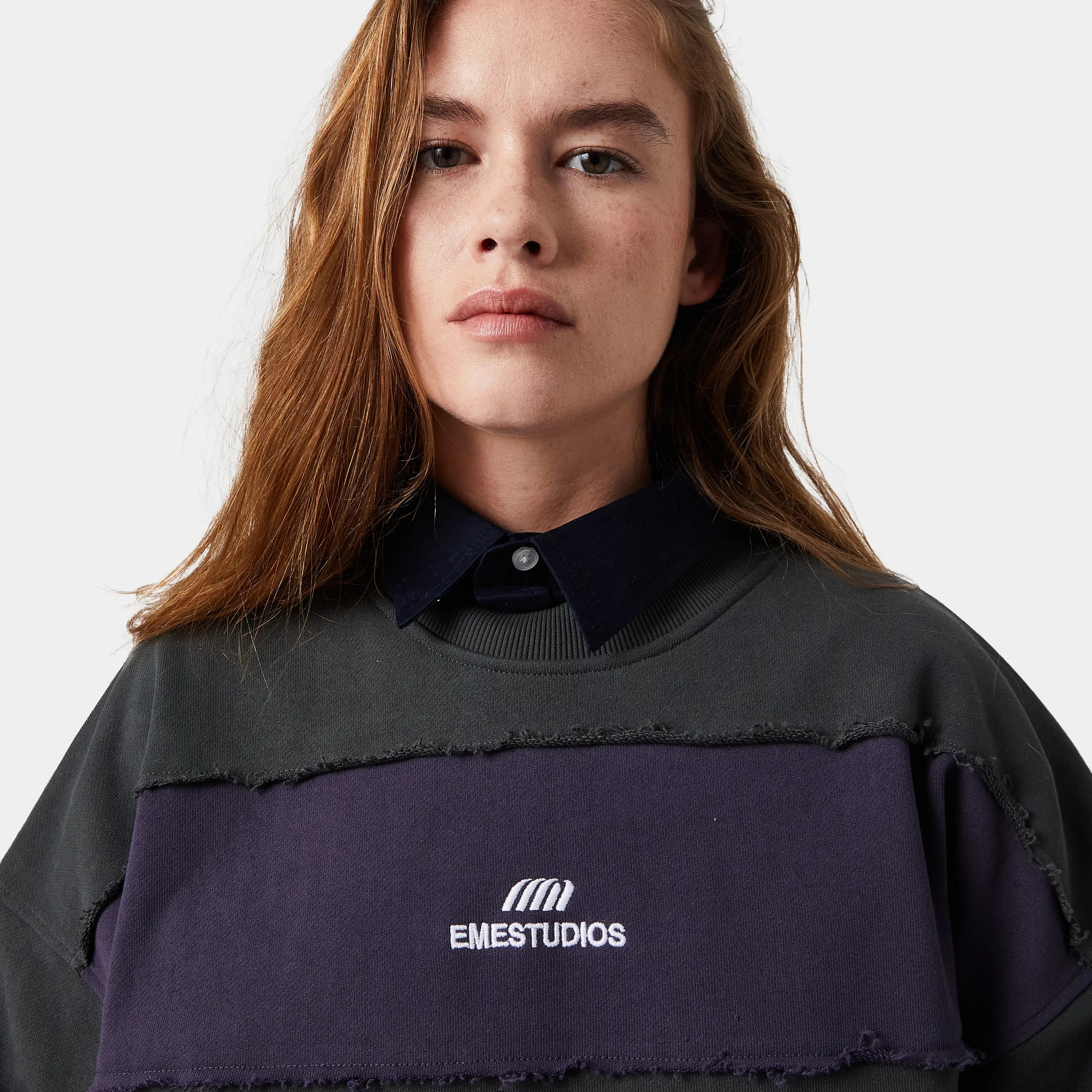M Navy Striped Crewneck Crewneck eme