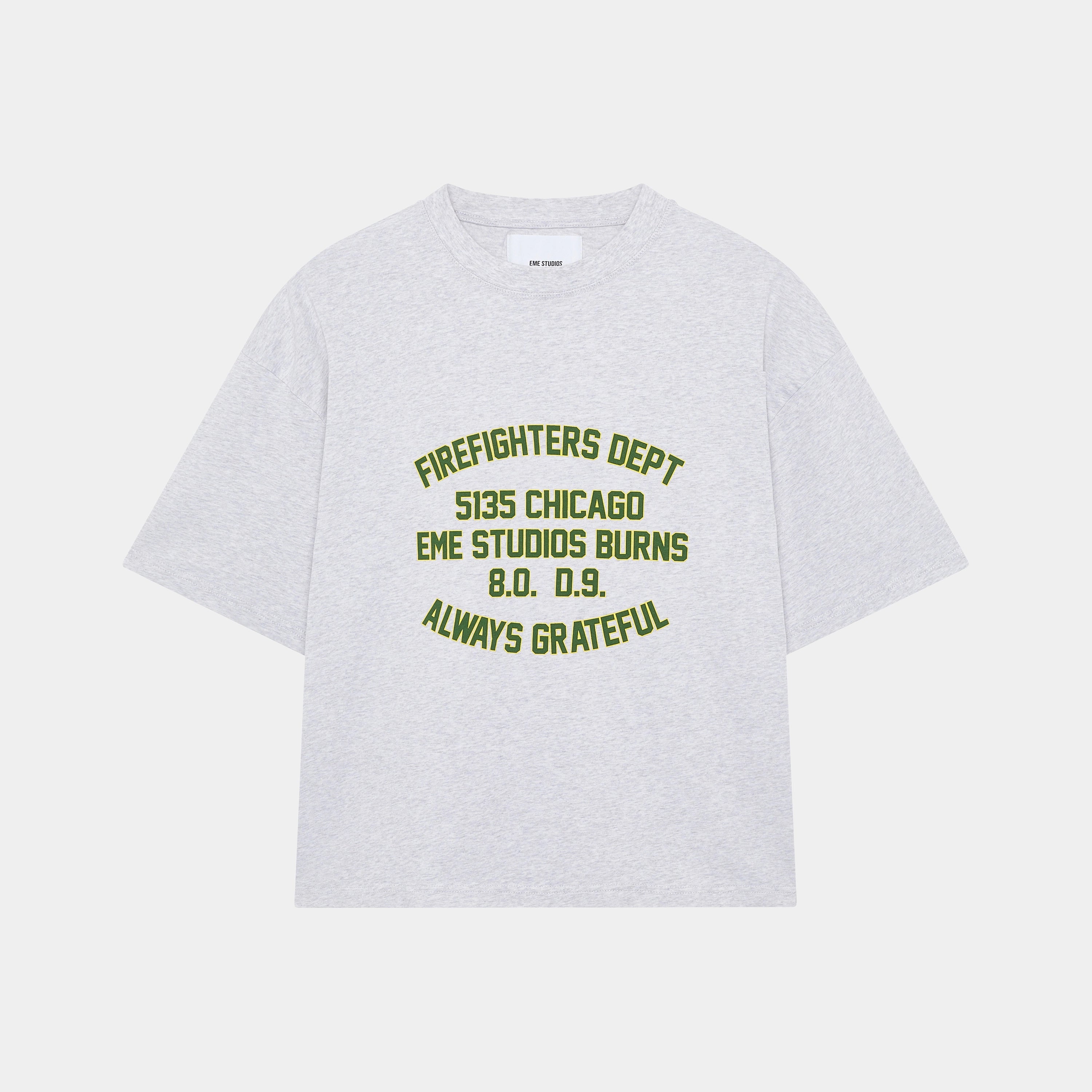Chicago Fire Heather Grey Oversized tee Camiseta eme   