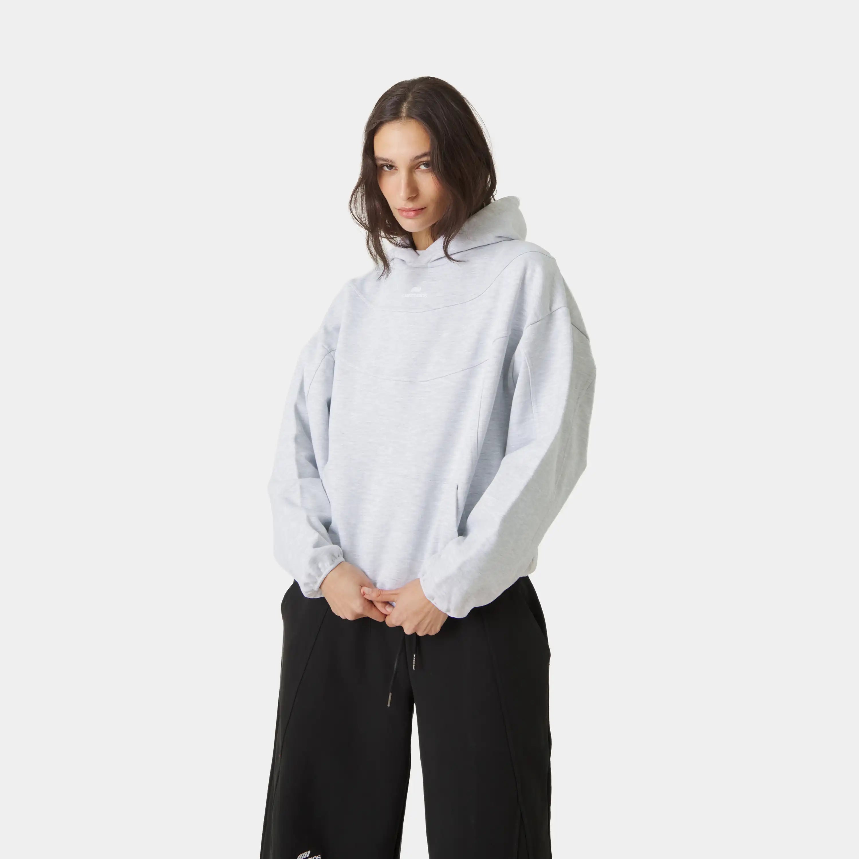 Alfa Heather Grey Oversized Hoodie Hoodies Eme Studios