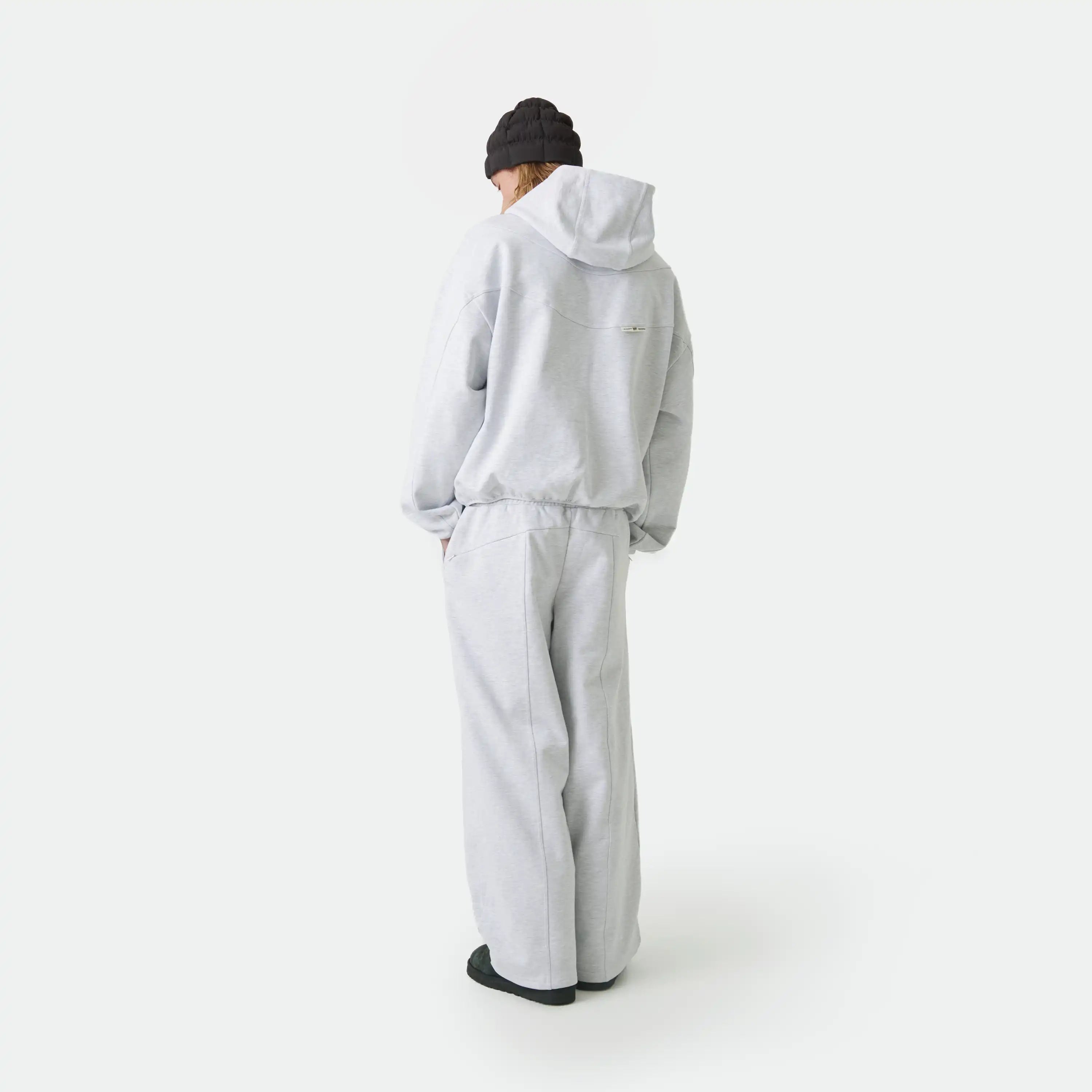 Alfa Heather Grey Oversized Hoodie Hoodies Eme Studios