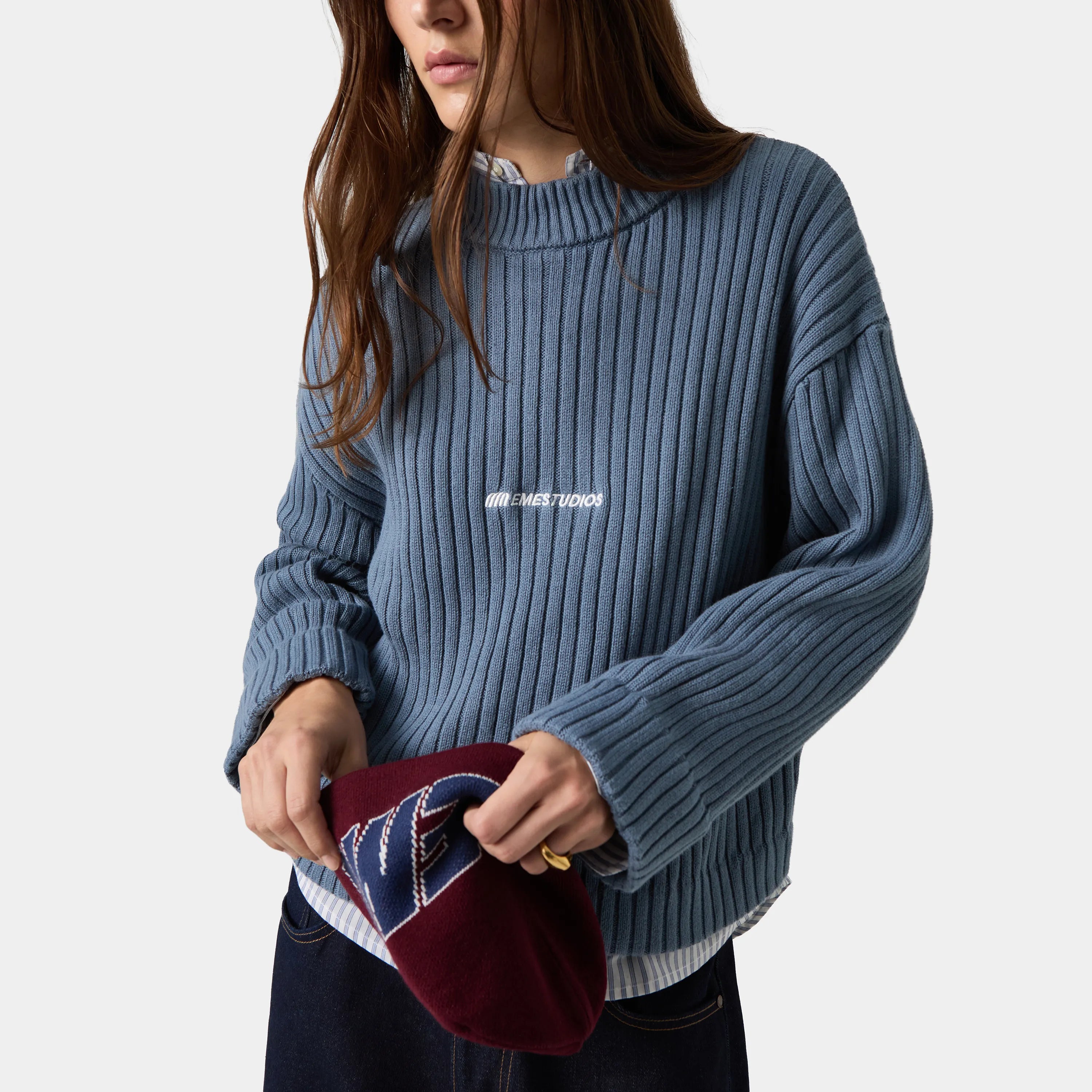 Riot Knit Topaz Baggy Sweater Knit eme   