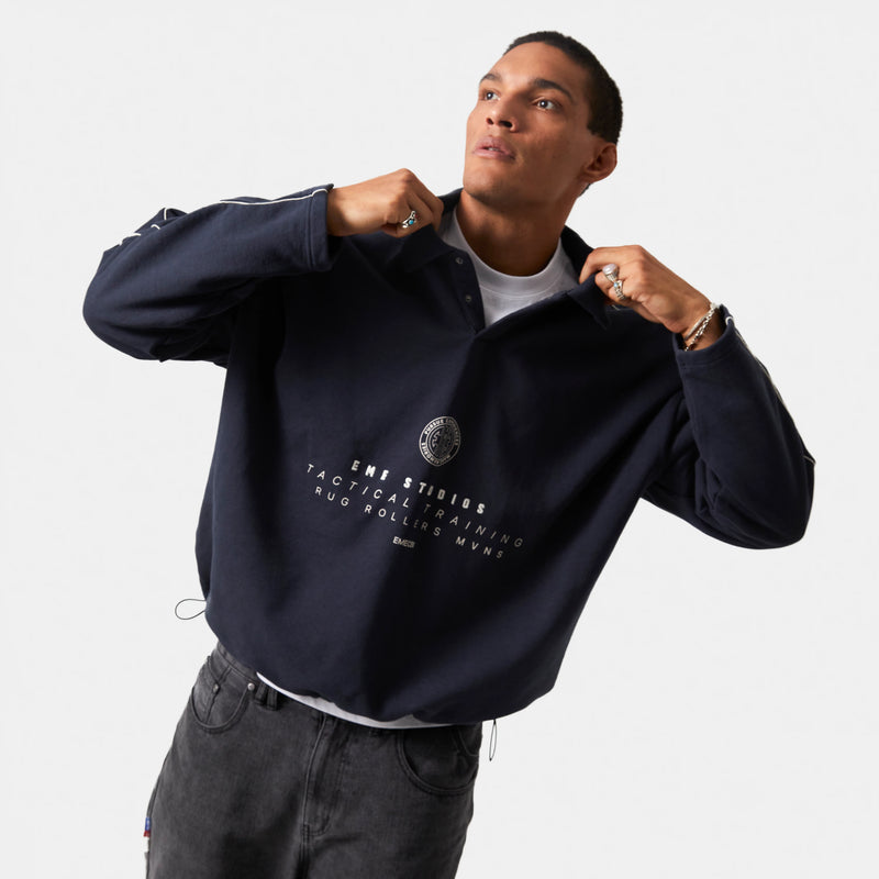 Fraser Navy Polo Sweatshirt