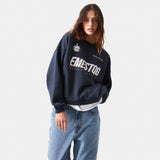 Tactical Navy Oversized Crewneck Crewneck eme   