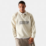 Mesh Off Sand Polo Hoodie Crewneck eme   