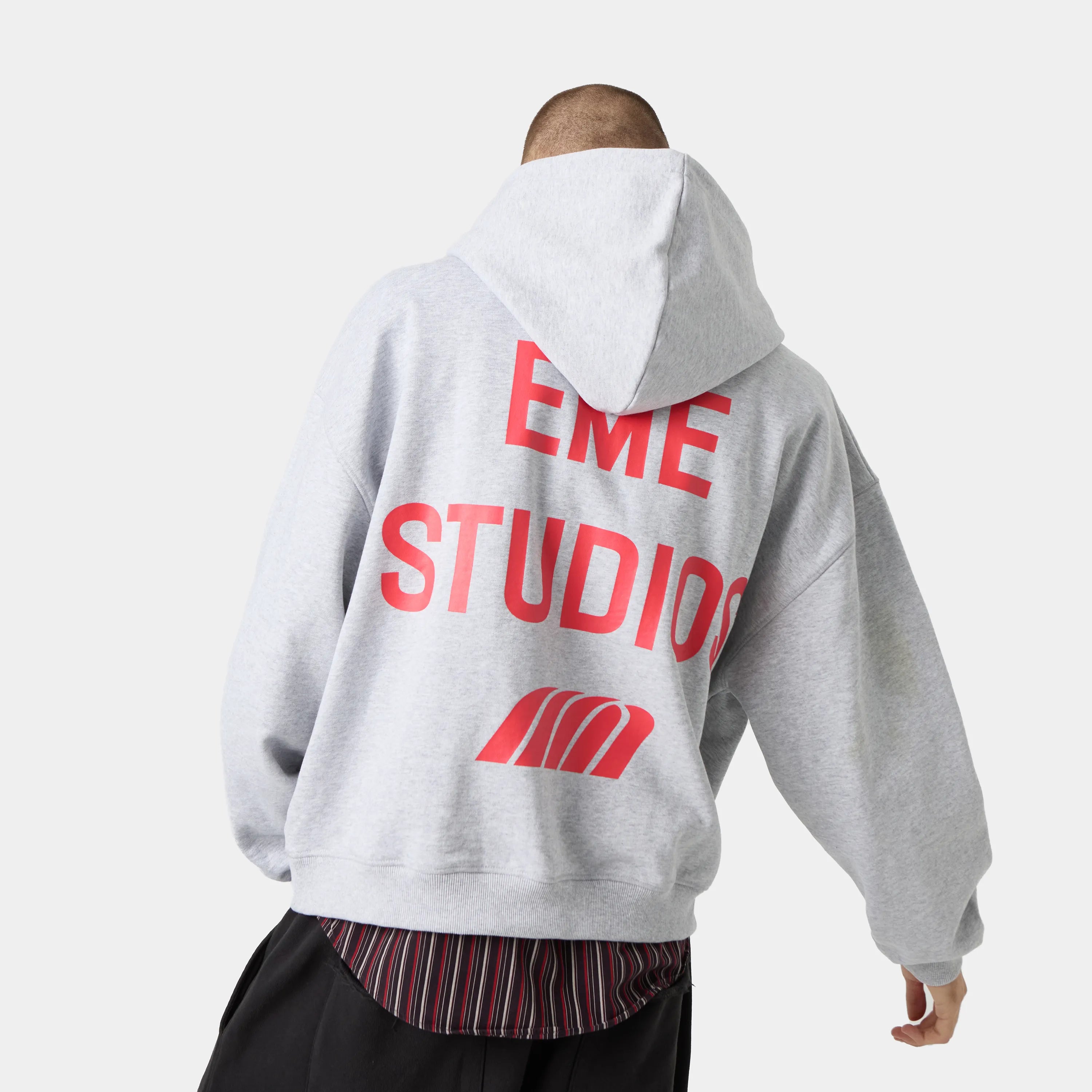 Posse Heather Grey Oversized Hoodie Hoodie eme   