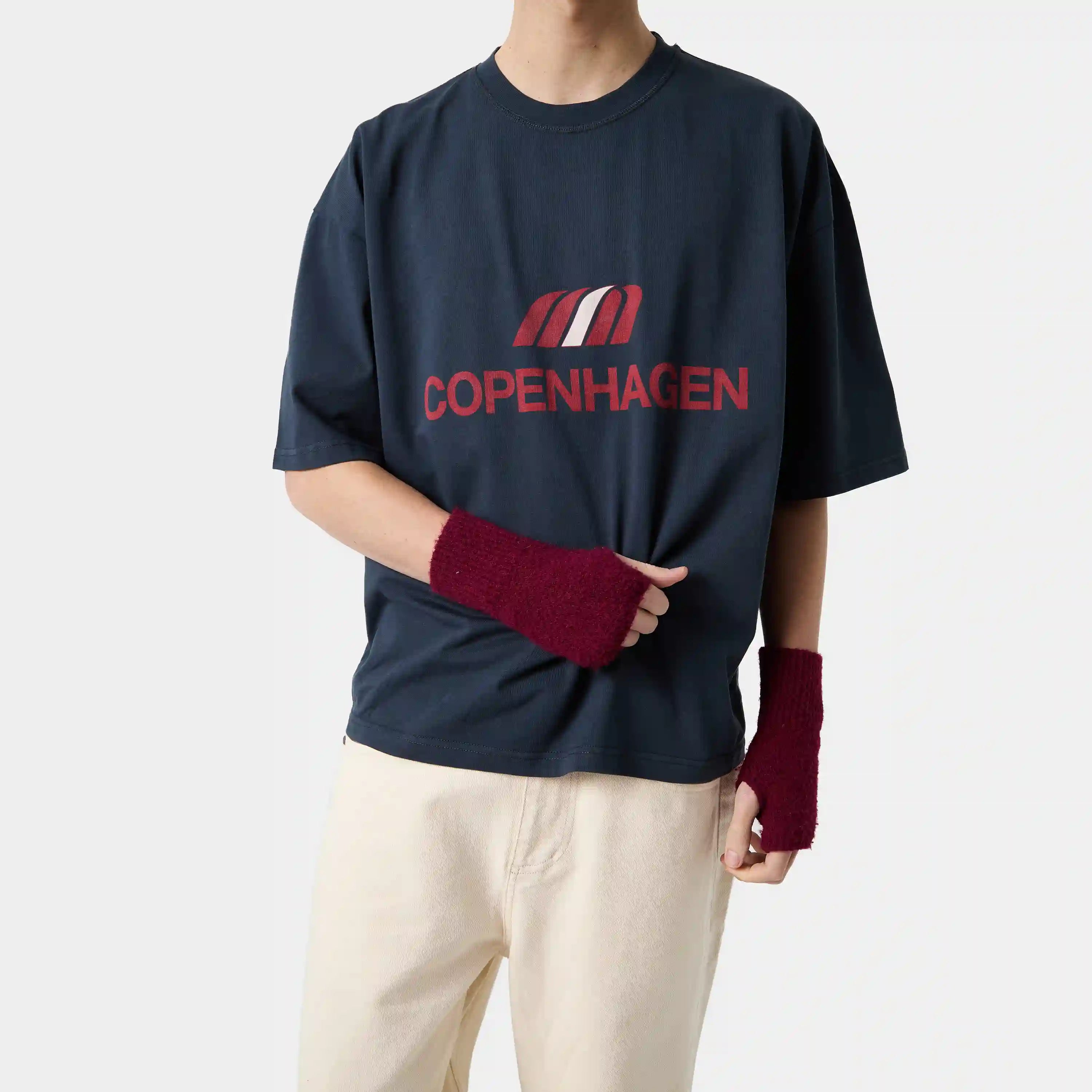 Flag CPH Navy Cropped Tee