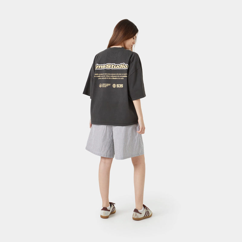 Grin Shadow Oversized Tee Camiseta eme   