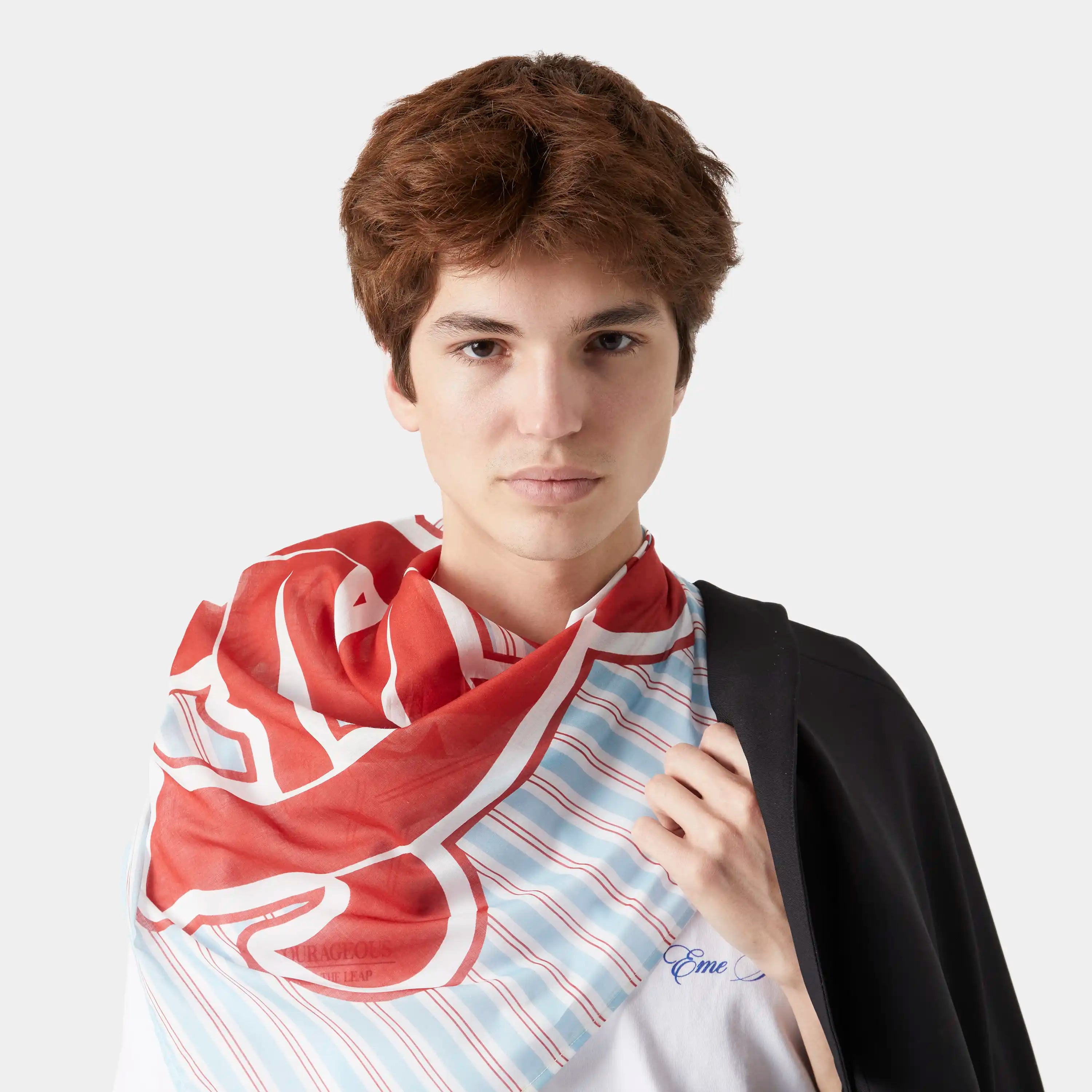 Eme Blue Striped Bandana Accesories eme