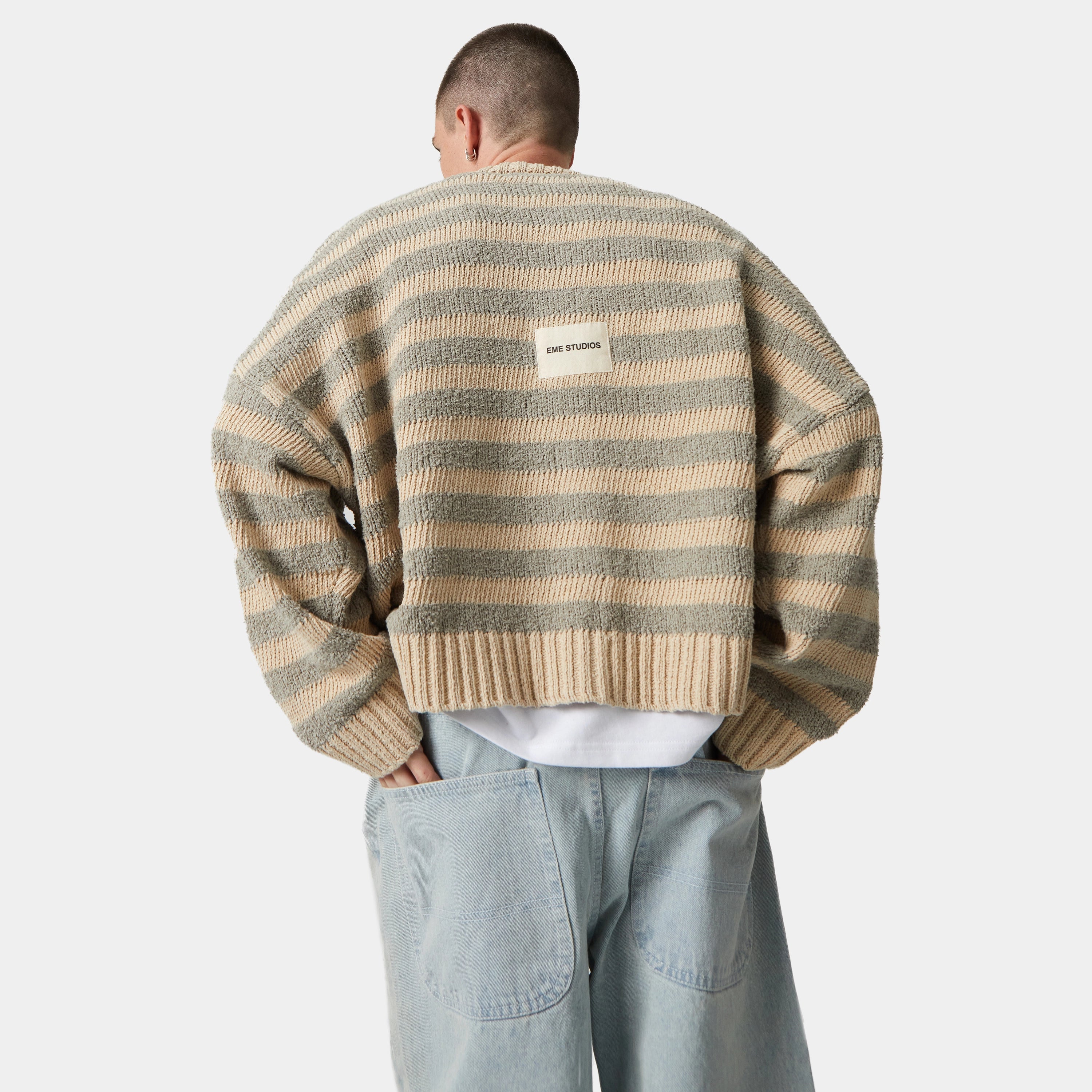 Curlow Stripped Knit Knit eme   