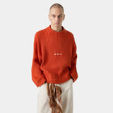 Riot Knit Brick Baggy Sweater Knit eme   