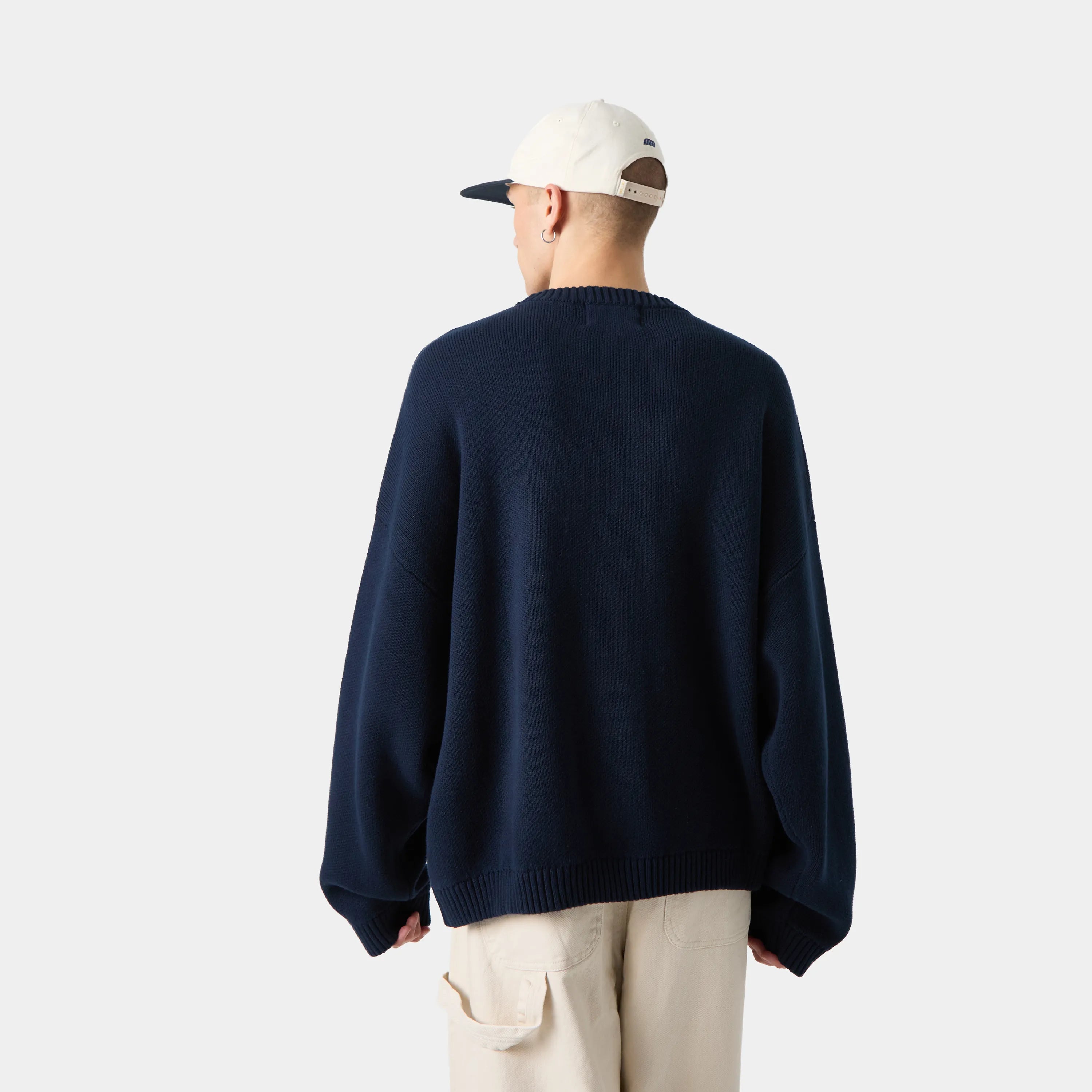 Master Navy Knit Sweater Knit eme   