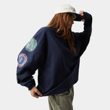 Caps Navy Long Sleeve Camiseta eme   