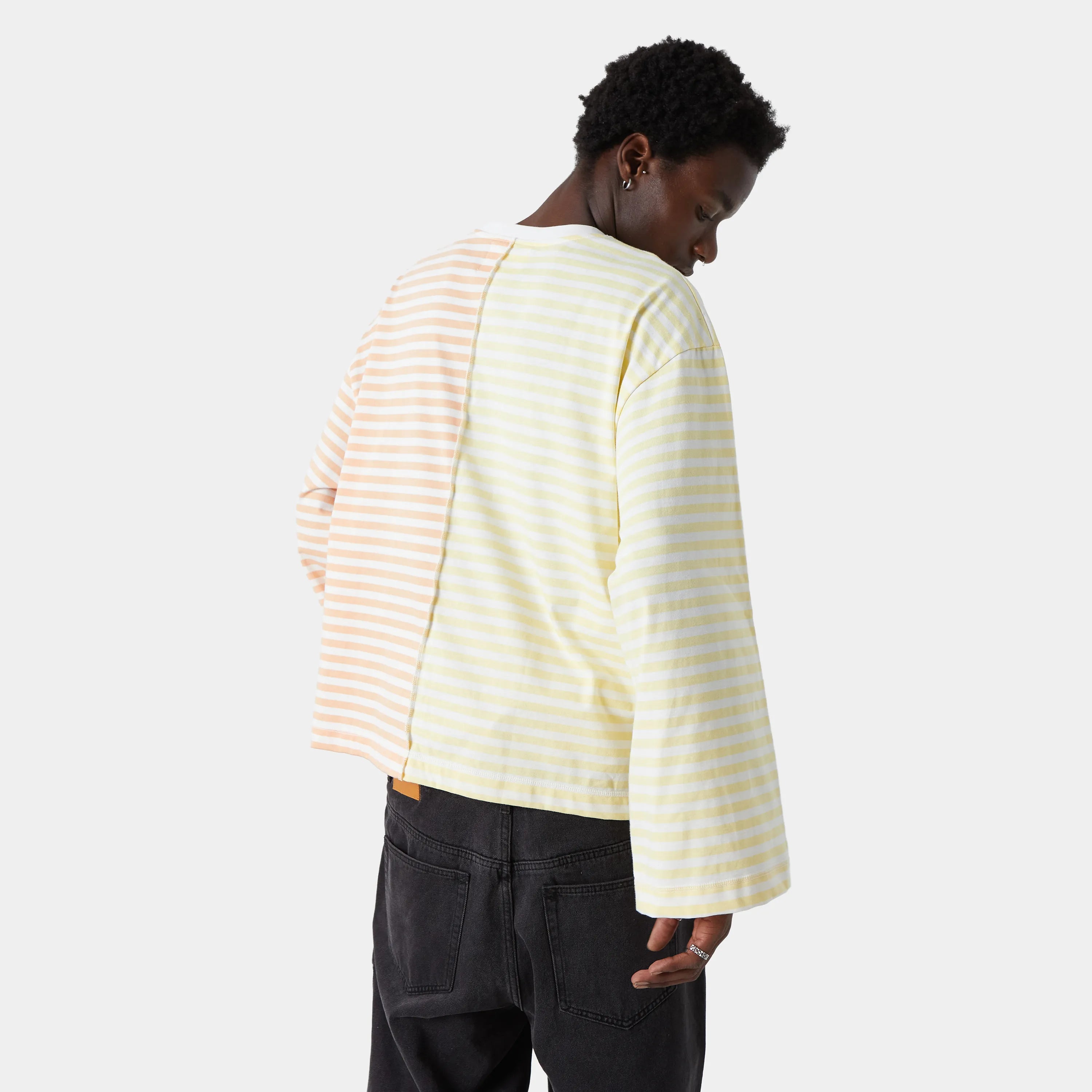 Roguish Striped Long Sleeve Yellow Long Sleeve eme   