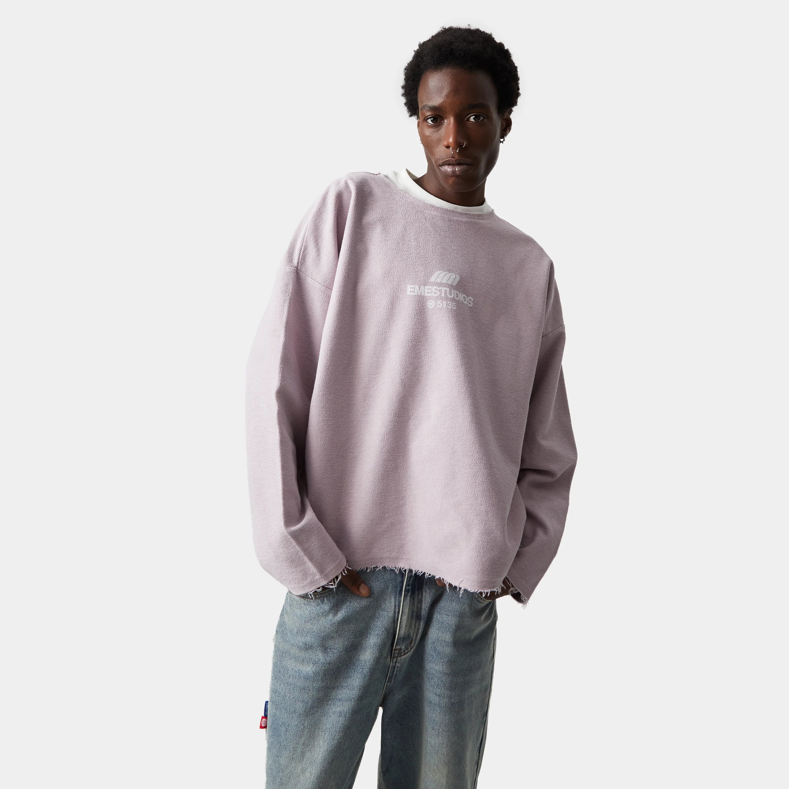 Hectic Calcite Reverse Crewneck Crewneck eme   