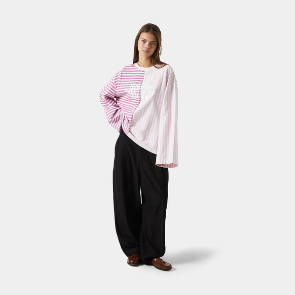 Roguish Fucsia Striped Long Sleeve Long Sleeve eme