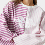 Roguish Striped Long Sleeve Fucsia Long Sleeve eme   