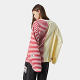 Roguish Striped Long Sleeve Red Yellow Long Sleeve eme   