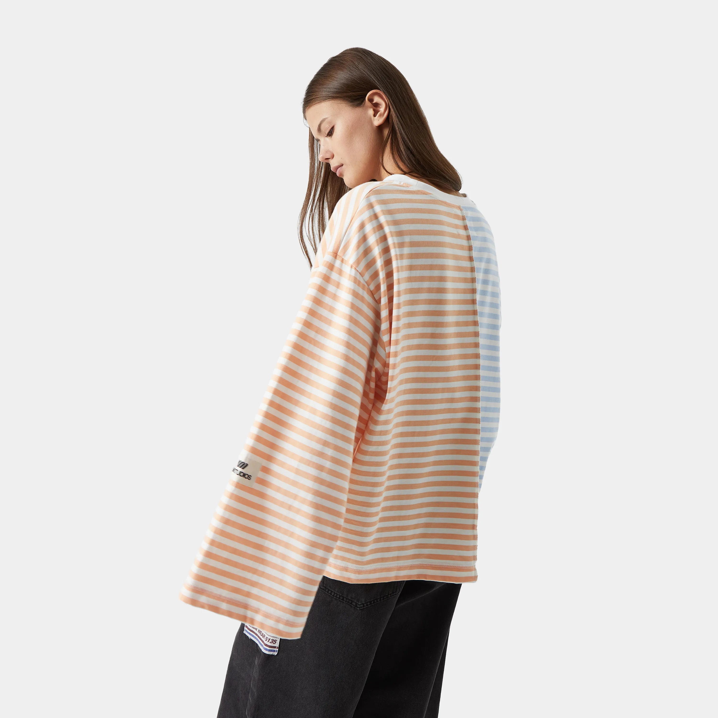 Roguish Striped Long Sleeve Orange Long Sleeve eme   