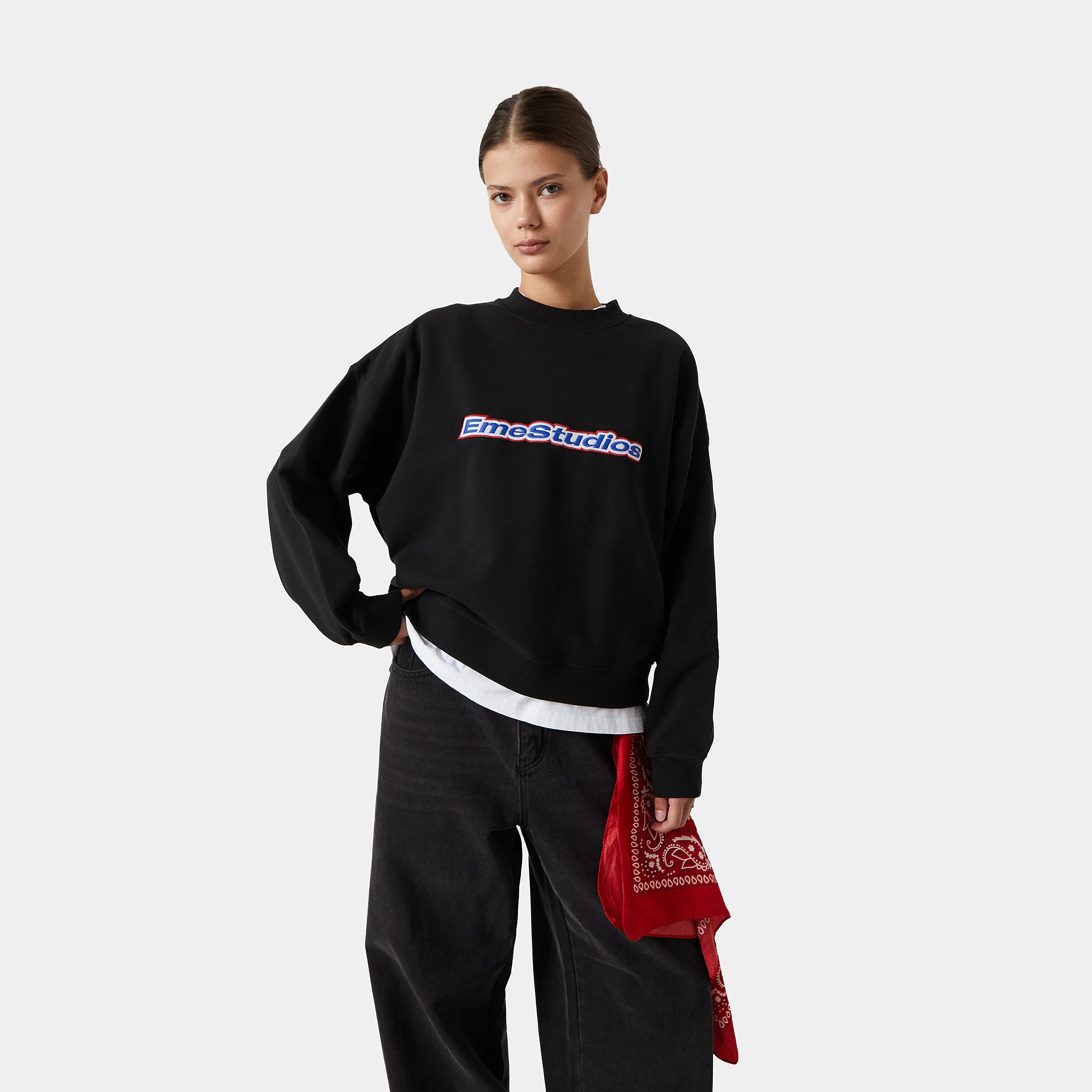 Box Shadow Oversized Crewneck Crewneck eme   