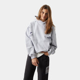 Horse Heather Grey Oversized Hoodie Hoodie eme   