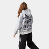 Horse Heather Grey Oversized Hoodie Hoodie eme   