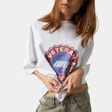 V.S. Pearl Cropped Boxy Tee Camiseta eme   