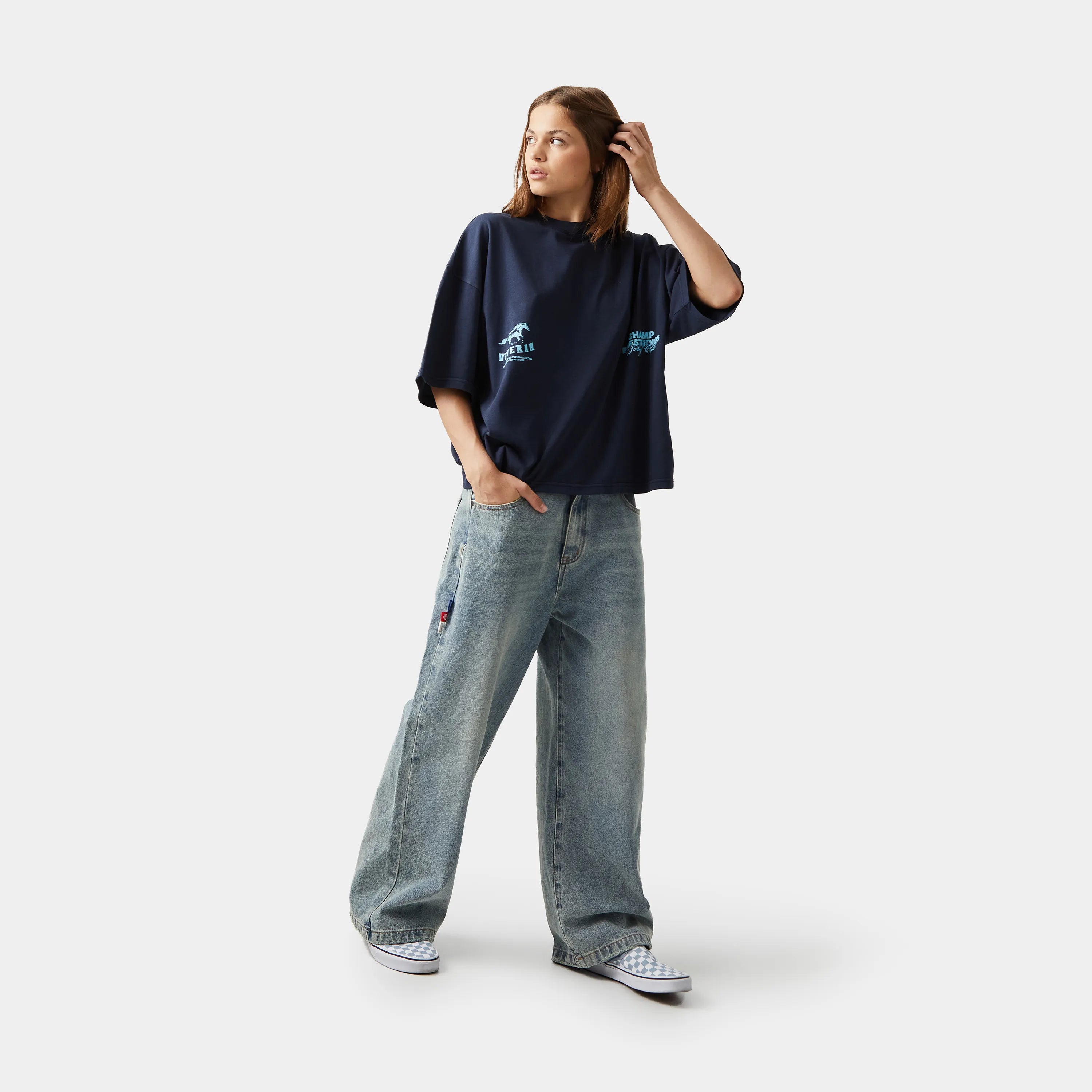 Champ Navy Oversized Tee Camiseta eme   