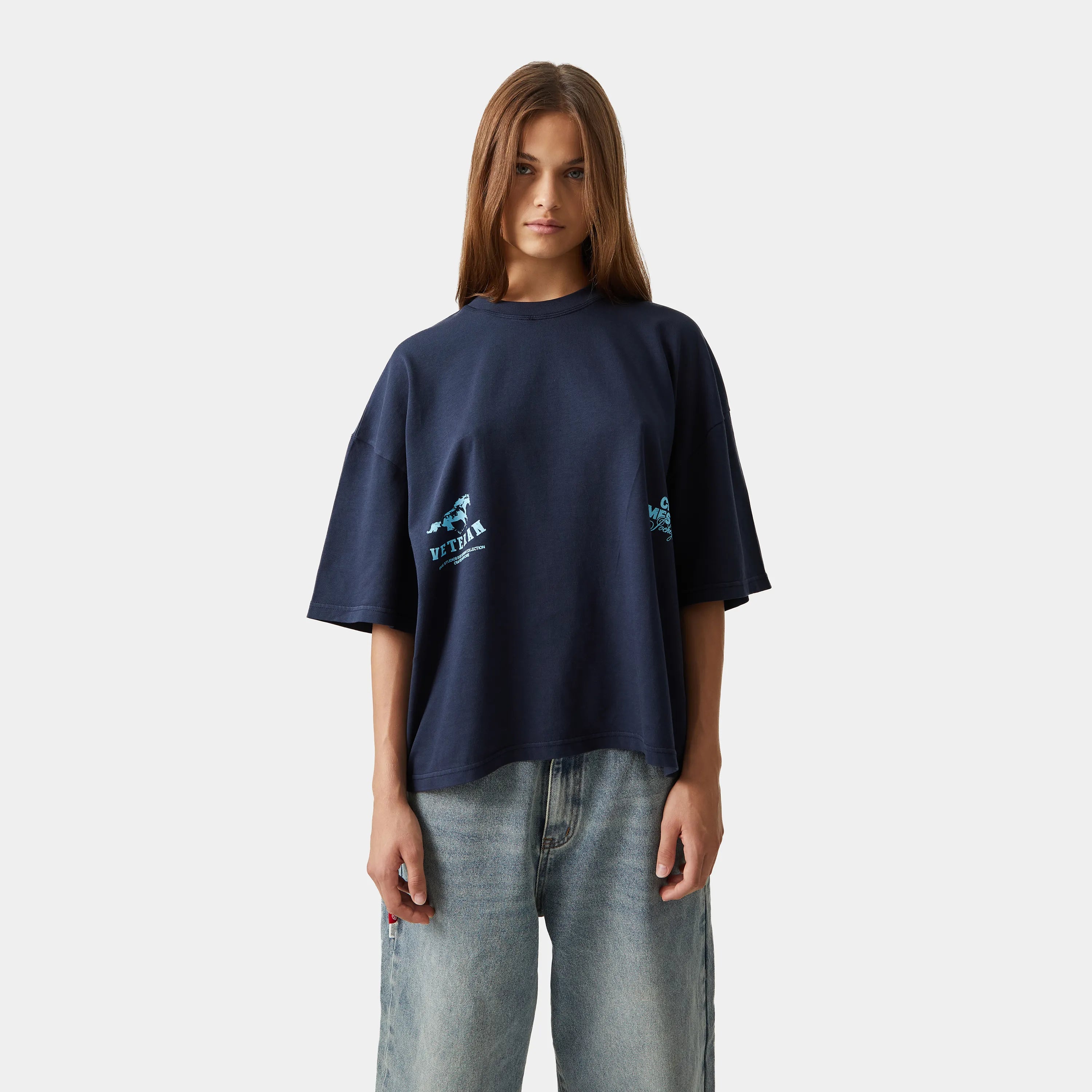 Champ Navy Oversized Tee Camiseta eme   