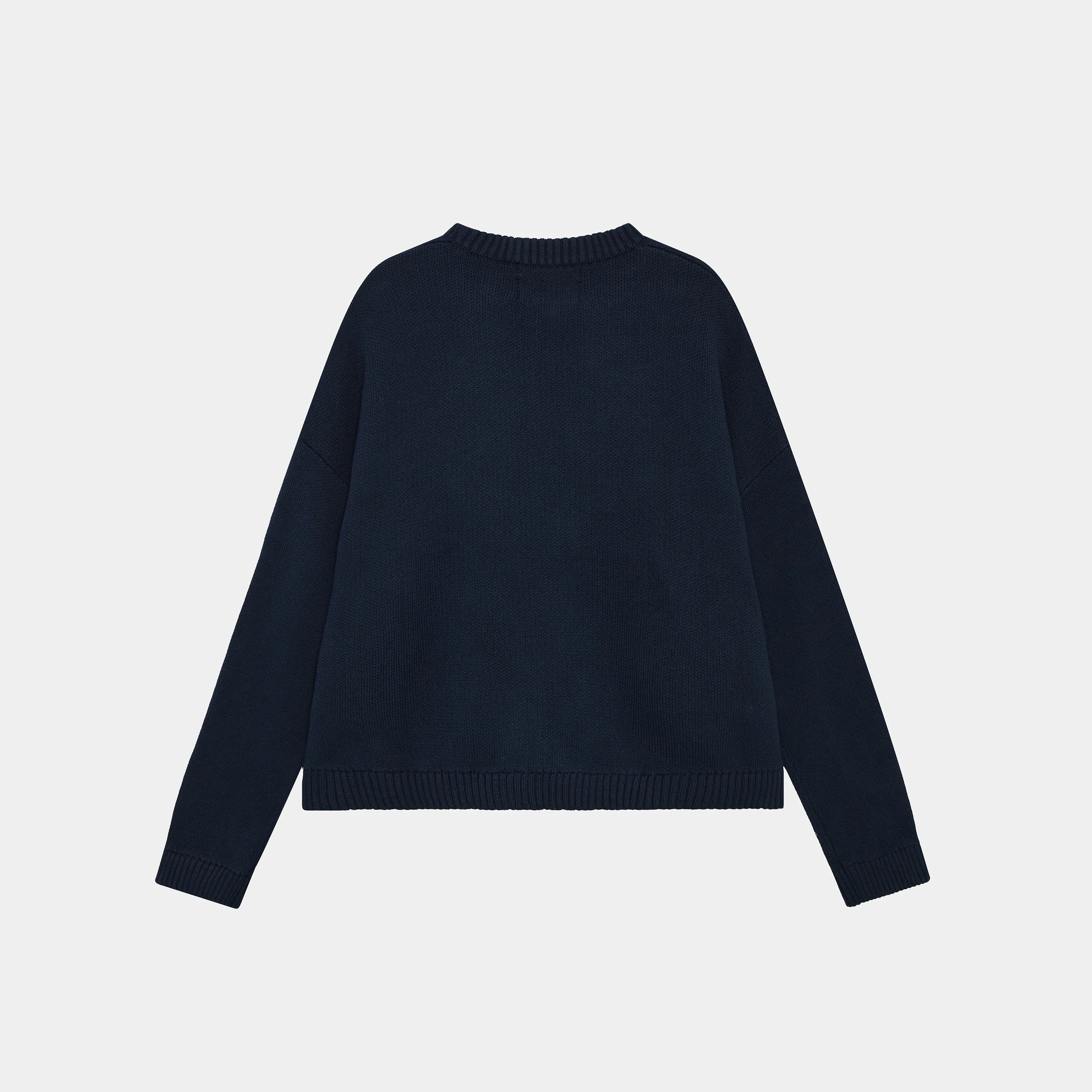 Master Navy Knit Sweater - Eme Studios Master Navy Knit Sweater - Eme Studios