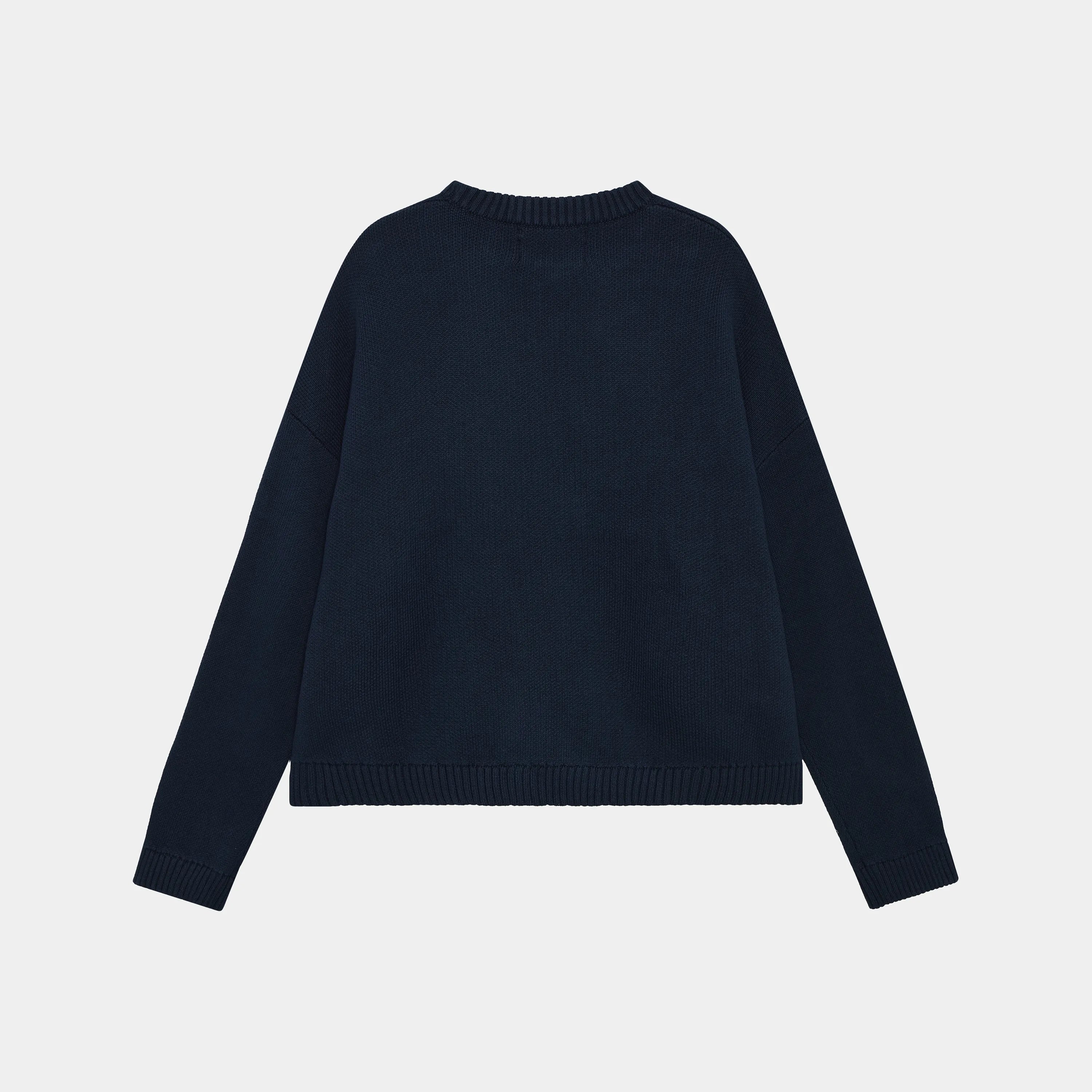 Master Navy Knit Sweater Knit eme   