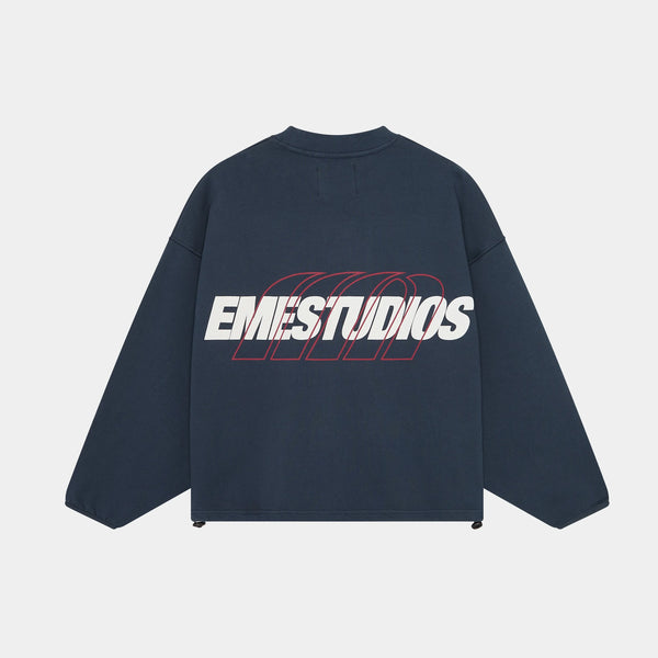 Revo Navy Baggy Mockneck Crewneck eme   