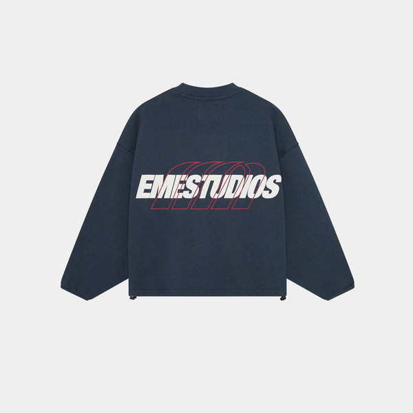 Revo Navy Baggy Mockneck Crewneck eme   