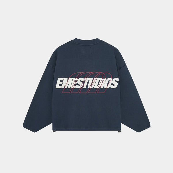 Revo Navy Baggy Mockneck Crewneck eme