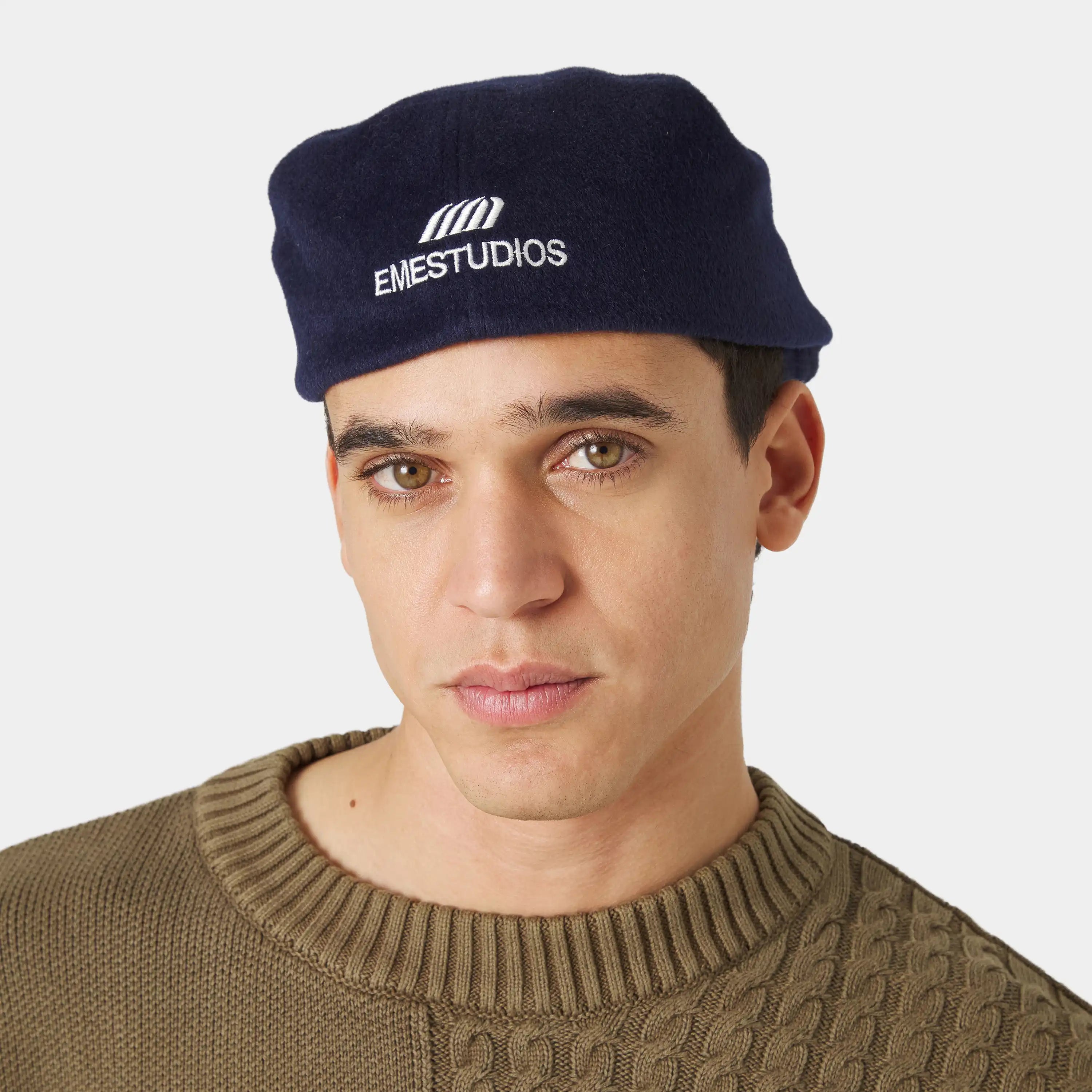 Lister Navy Beret Headwear Eme Studios