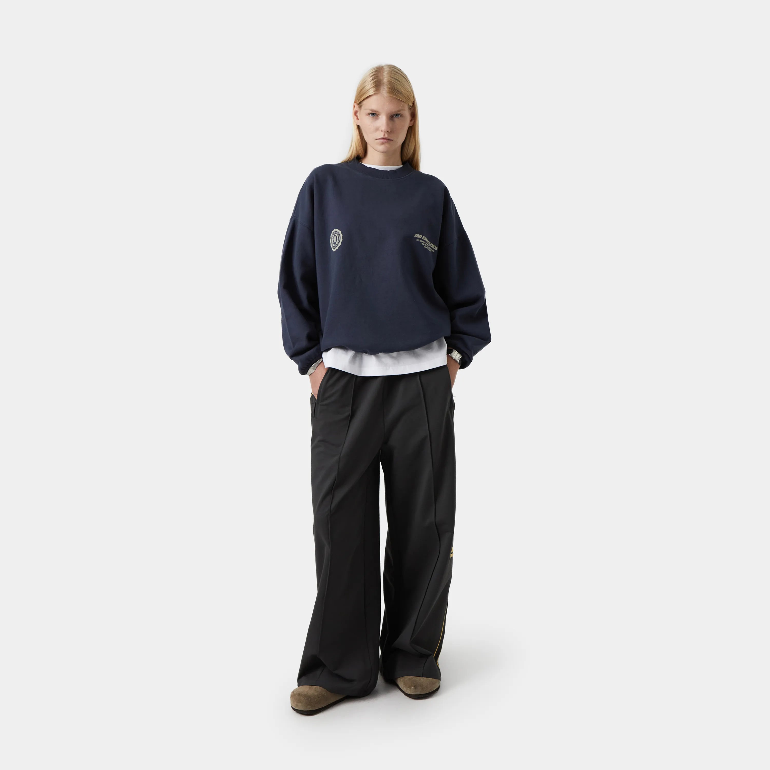 Buckler Navy Oversized Crewneck Crewneck eme   