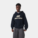 Pidgey Navy Knitted Hoodie Knitwear Eme Studios