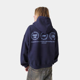Stamp Navy Oversized Hoodie Hoodies Eme Studios
