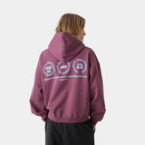 Stamp Maroon Oversized Hoodie Hoodies Eme Studios