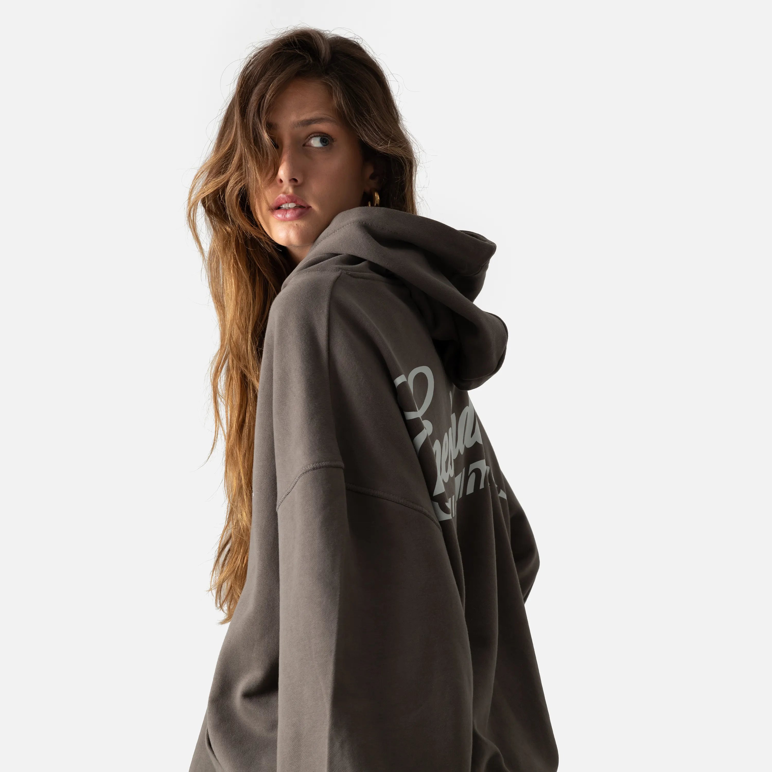 Rush Muddy Brown Oversized Hoodie Hoodie eme   